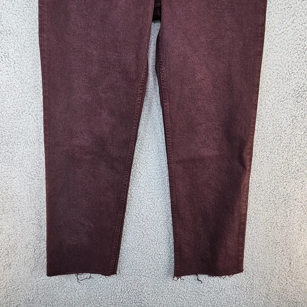 Re/Done Womens Washed Plum Denim 70s Ultra High Rise Stove Pipe Jeans Sz 31*